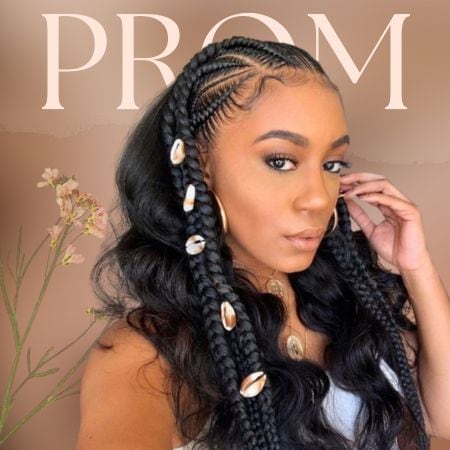 Half-Up Braided Prom Hairstyle