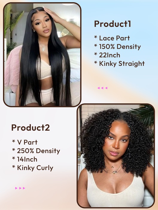 2 Wigs $185 for 20" Body Wave Beginner Friendly V Part Wig And 14" Reddish Brown 13x5x0.5 Lace Bob Wig