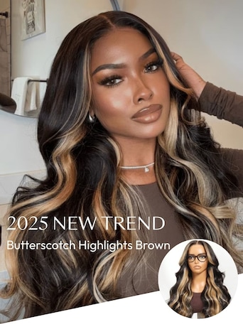 UNice 7x5 Bye-Bye Knots™ & 13x4 Pre-Everything™ Lace Loose Wave Butterscotch Highlights Brown Wig 150% Density