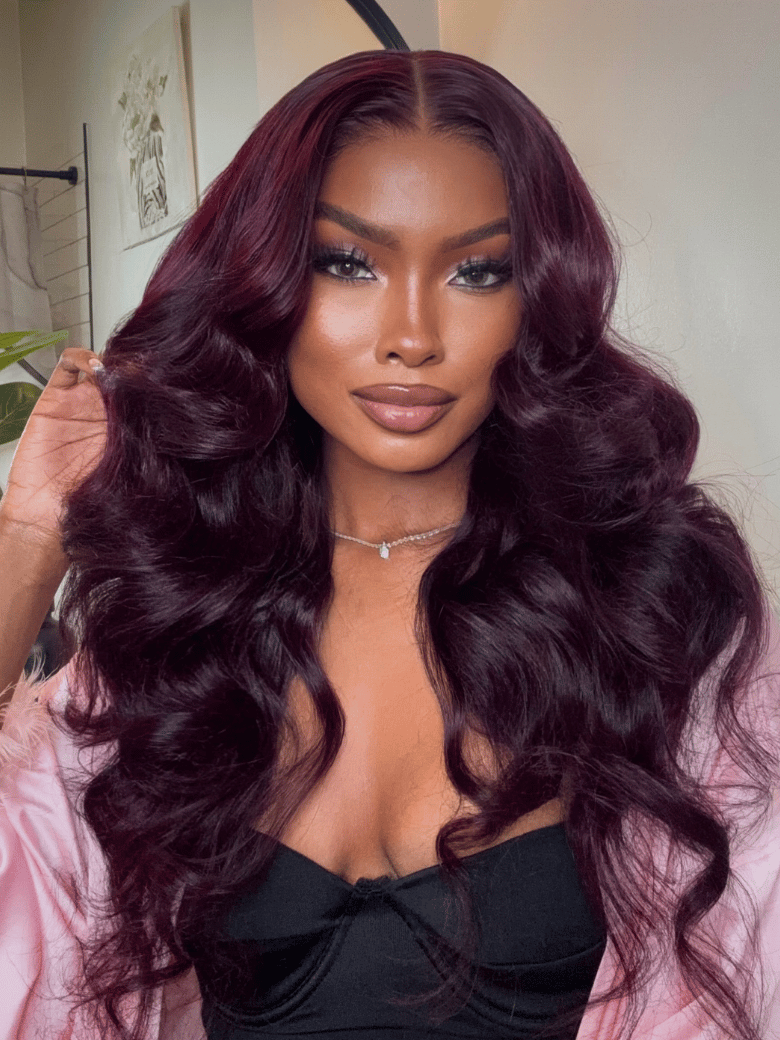 UNice 7x5 Bye-Bye Knots™ & 13x4 Pre-Everything™ Lace Frontal Black Cherry Layered Straight Wig