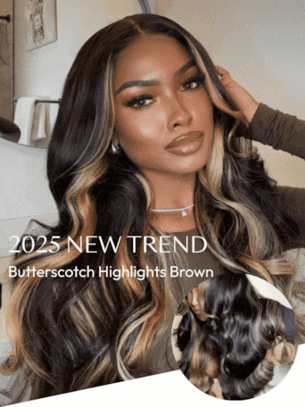 UNice 7x5 Bye-Bye Knots™ & 13x4 Pre-Everything™ Lace Loose Wave Butterscotch Highlights Brown Wig 150% Density