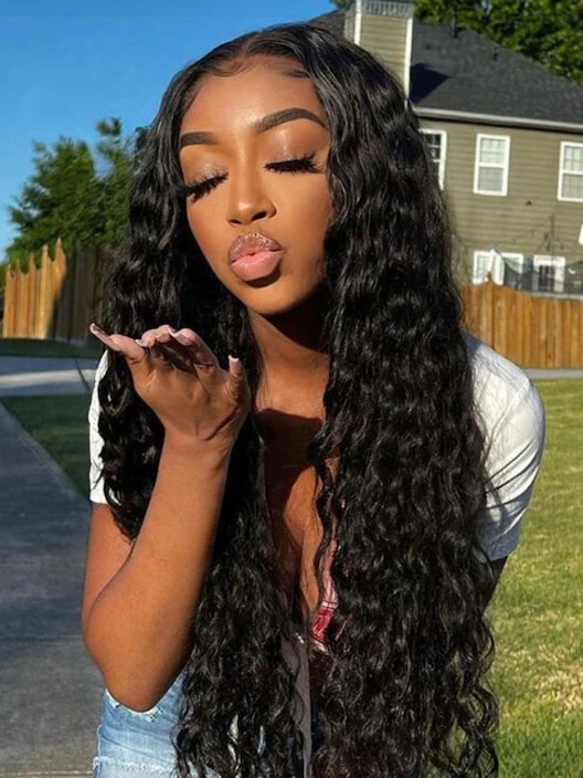 UNice 13x4 Lace Frontal Black Deep Wave Pre-Everything Wig
