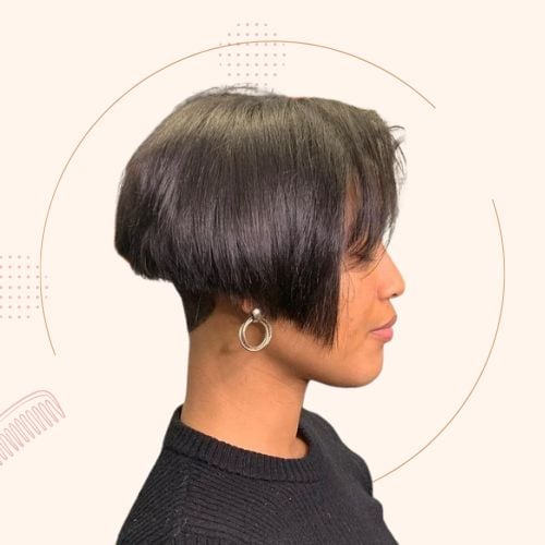 Graduated Bob with Curtain Bangs
