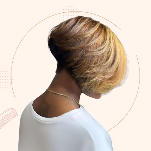 Blonde Graduated Bob