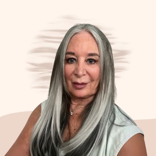 Silver Balayage Straight Hair