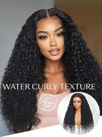 UNice 13x4 Pre-Everything™ Lace Frontal Natural Black Water Wave Curly Wig