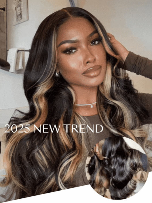 UNice Bye-Bye Knots Wig 7x5 Lace Loose Wave Butterscotch Highlights Brown Wig 150% Density