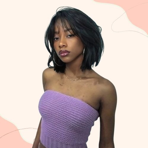 Butterfly Bob with Bangs