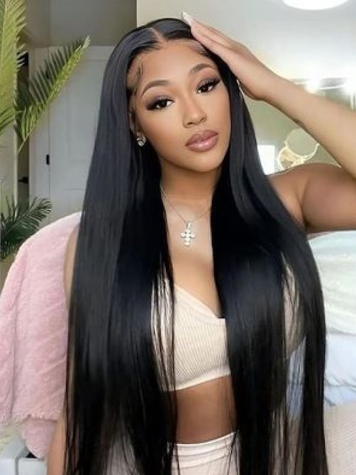 5x5 Thin HD BlendAway Lace Closure Glueless Yaki Wig 180% Density