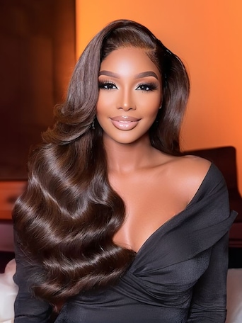 UNice 13x4 Pre-Everything™ Lace Frontal Dark Auburn Loose Wave Wig with Face Framing Layers