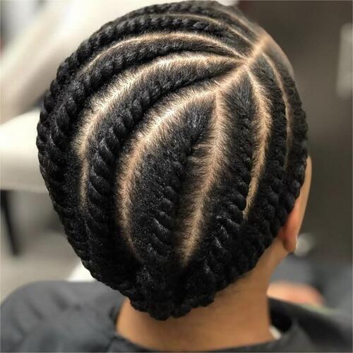 braid pattern for a middle part sew in