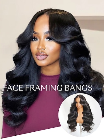UNice HD Real Scalp™ Wig 13x4 Invisible Lace Frontal Loose Wave with Face Framing Curtain Bangs