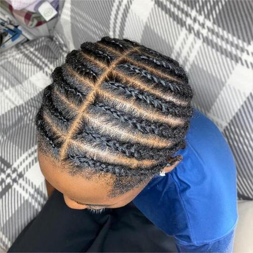 braid pattern for a middle part sew in