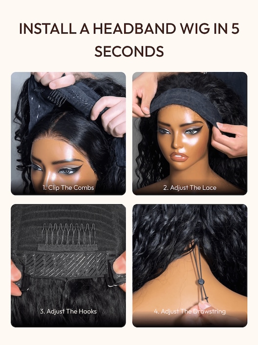 easy headband wig install