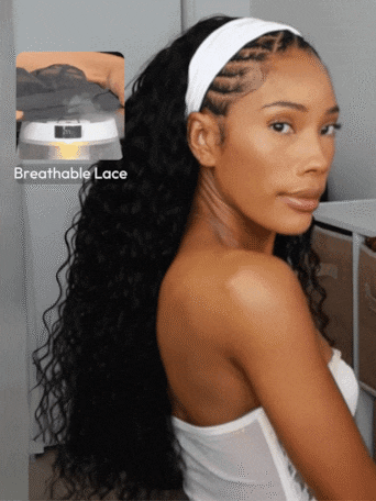 UNice HookFit Water Wave Headband Wig With Invisi Drawstring