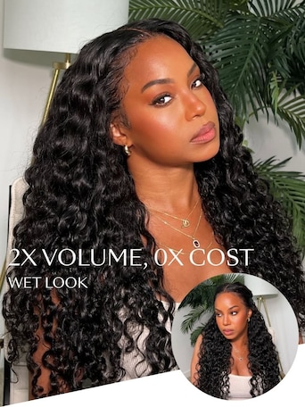 UNice 13x4 Pre-Everything™ Lace Frontal Natural Black Water Wave Curly Wig