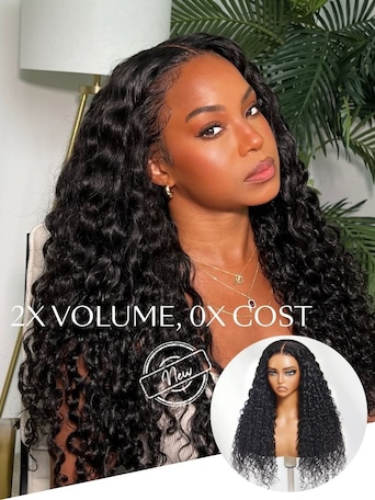 UNice 13x4 Pre-Everything™ Lace Frontal Natural Black Water Wave Curly Wig