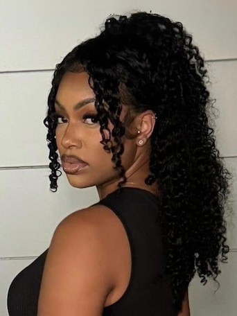 UNice EasiContour™ V Part Minimal Glueless Curly Glueless Wig With Invisi Drawstring 100% Human Hair 150% Density