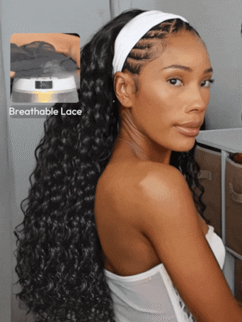 UNice HookFit Water Wave Headband Wig With Invisi Drawstring