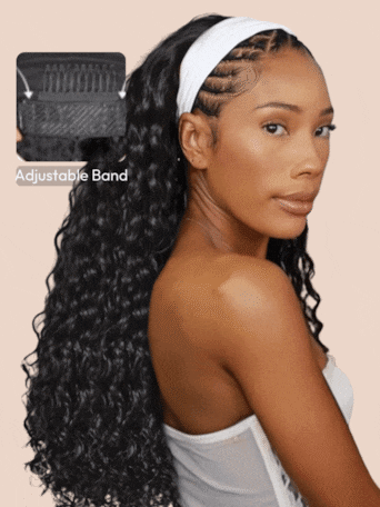UNice HookFit Water Wave Headband Wig With Invisi Drawstring
