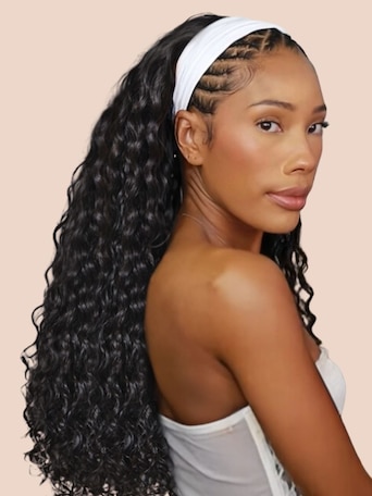 UNice HookFit Water Wave Headband Wig With Invisi Drawstring