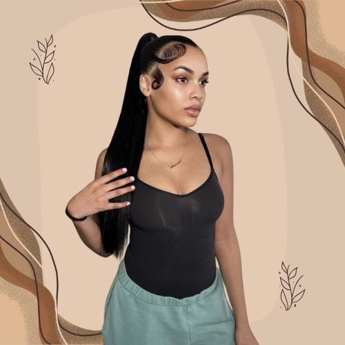 ponytail with weave