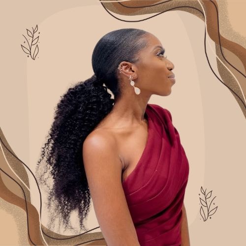 Curly Ponytail with Weave