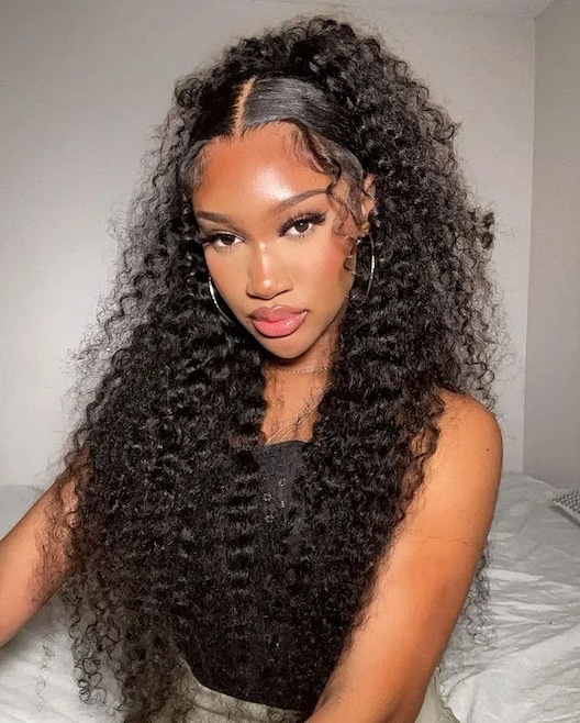 [24"=$119] 200% Density 7x5 Bye-Bye Knots Wig Glueless Lace Jerry Curly Wig With Bleached Invisible Knots