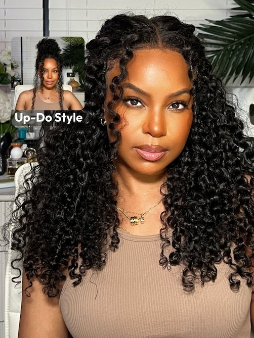 [24"=$119] UNice 7x5 Bye-Bye Knots Wig Jerry Curly Wig With Bleached Invisible Knots With Baby Hair 200% Density