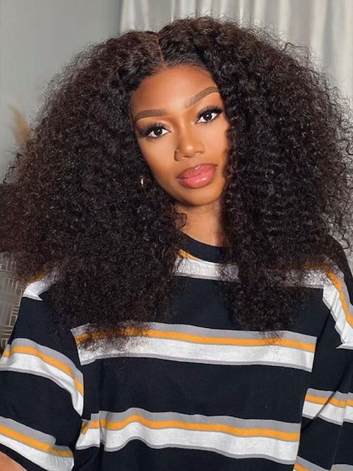 [24"=$119] UNice 7x5 Bye-Bye Knots Wig Jerry Curly Wig With Bleached Invisible Knots With Baby Hair 200% Density