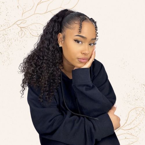 High Curly Genie Ponytail
