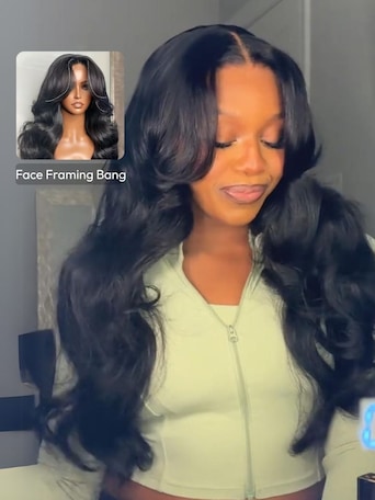 UNice HD Real Scalp™ Wig 13x4 Invisible Lace Frontal Loose Wave with Face Framing Curtain Bangs