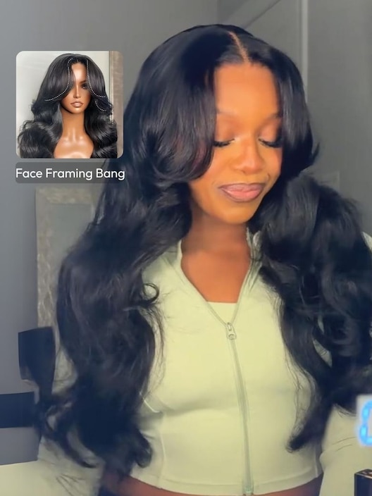 UNice HD Real Scalp™ Wig 13x4 Invisible Lace Frontal Loose Wave with Face Framing Curtain Bangs