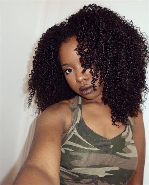 curly balck hair