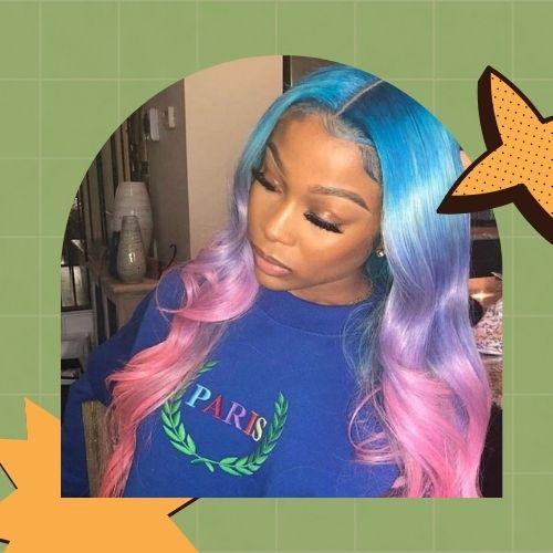 Blue and Pink Ombre Hair
