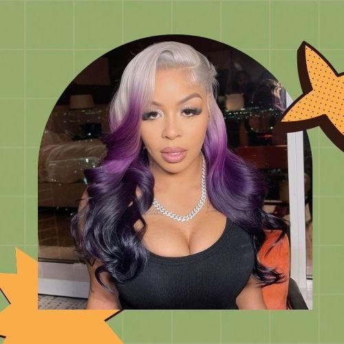 Blonde to Purple Ombre Hair