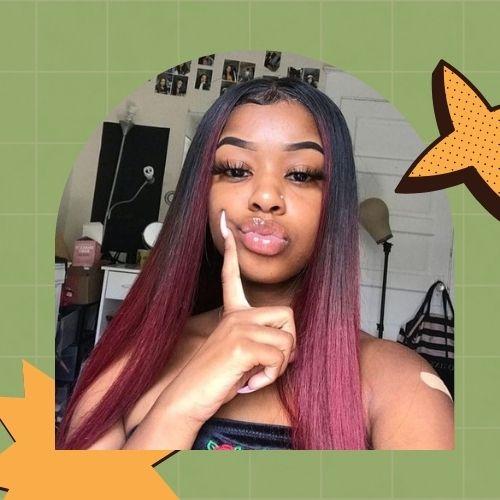 Black and Red Ombre Hair