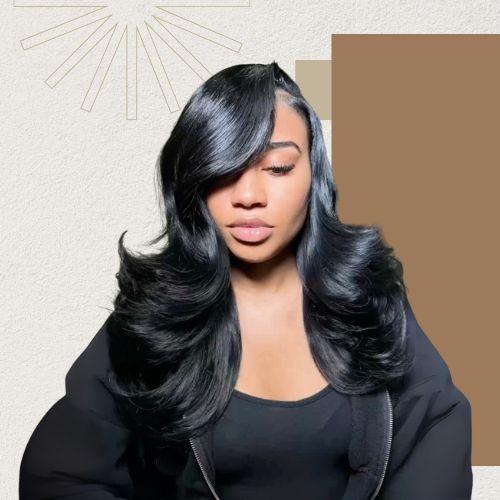 Curtain Bangs with Side Part