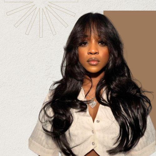Curtain Bangs Wavy Hair