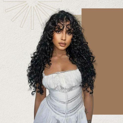 Curtain Bangs Curly Hair
