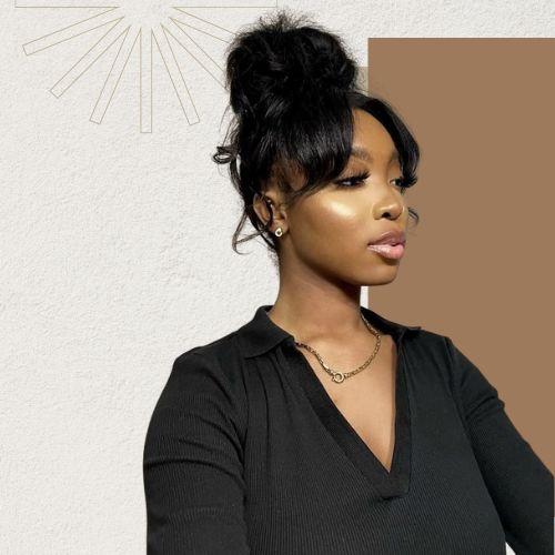 Updos with Curtain Bangs
