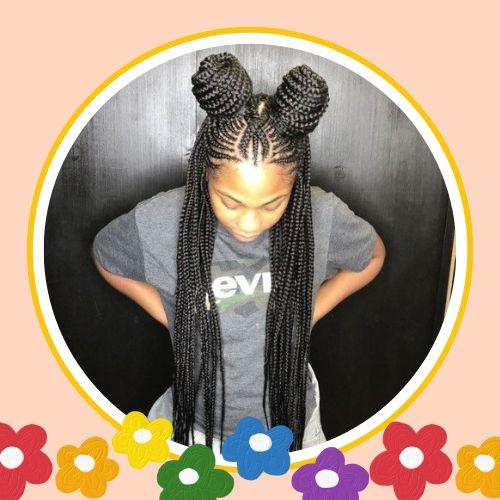 Half Up Half Down Two Braids