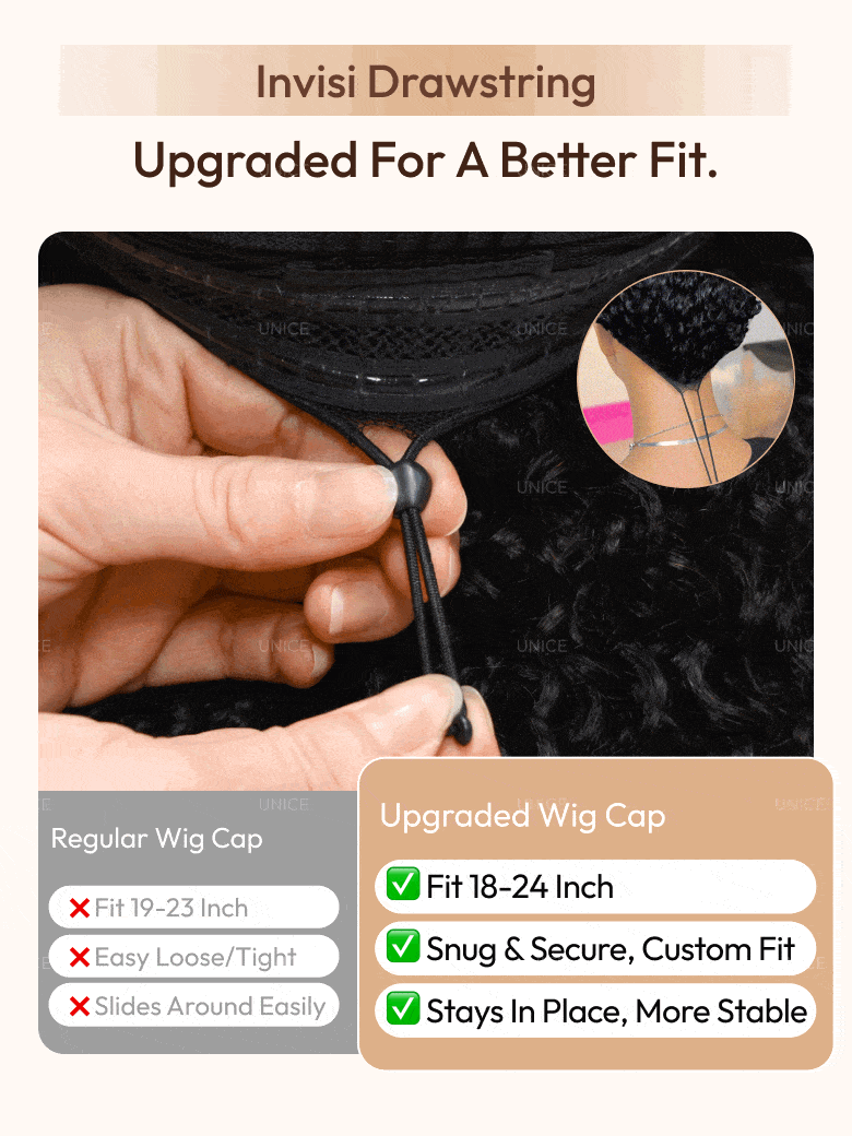 UNice 13x4 Pre-Everything™ Wig With Loose Wave Face-Framing Layers And Side-Swept Bangs With Invisible drawstring