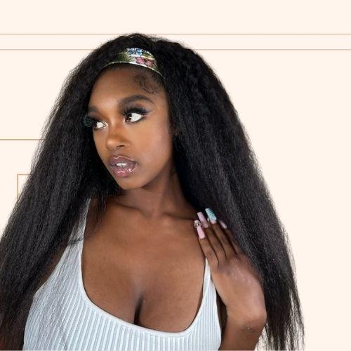 Kinky Straight Hair with Headband