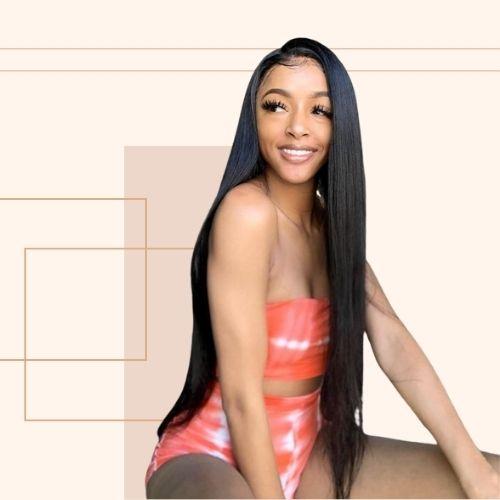 Side-Part Straight Weave Hair