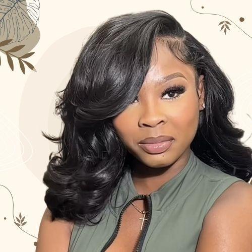 Long Wavy Bob with Bangs