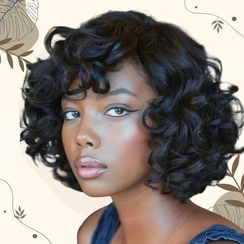 Messy Wavy Bob With Bangs
