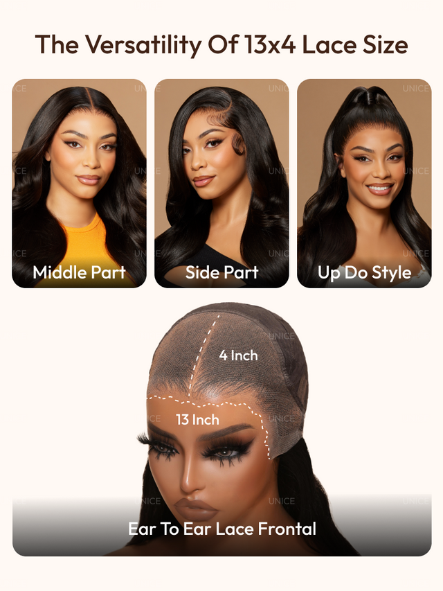 UNice Bye-Bye Knots Wig Pre-Cut 7x5 Glueless Lace & 13x4 Pre Everything Honey Blonde Body Wave Drawstring Wig