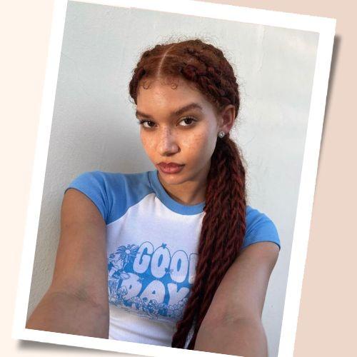 Low Ponytail with Rope Braid Accent