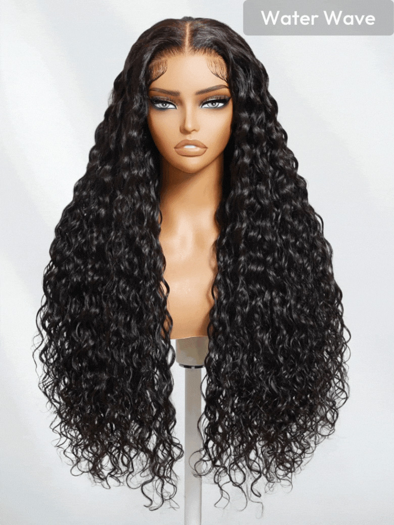 UNice 7x5 Bye-Bye Knots™ Wig Quick Glueless & HD Lace Wet & Wavy Water Wave Invisible Knots With Invisi Drawstring With Baby Hair